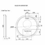 AQUAPERLA ABS-MLED-R3-6060GF ROUND FRAMED R3 LED MIRROR 600MM BRUSHED GOLD - Urban Designs Bathroom and Kitchen
