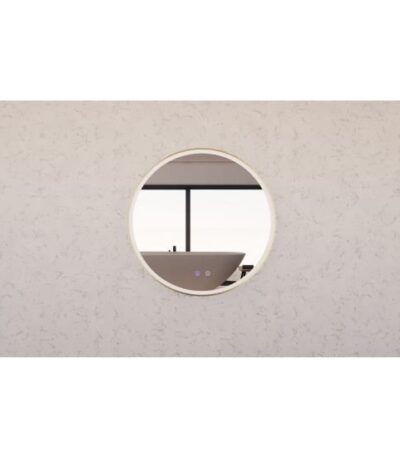 AQUAPERLA ABS-MLED-R3-6060GF ROUND FRAMED R3 LED MIRROR 600MM BRUSHED GOLD - Urban Designs Bathroom and Kitchen