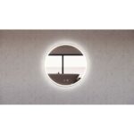 AQUAPERLA ABS-MLED-R3-8080GF ROUND FRAMED R3 LED MIRROR 800MM BRUSHED GOLD - Urban Designs Bathroom and Kitchen
