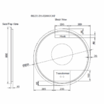 AQUAPERLA ABS-MLED-R3-8080GF ROUND FRAMED R3 LED MIRROR 800MM BRUSHED GOLD - Urban Designs Bathroom and Kitchen