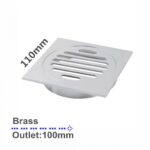 AQUAPERLA CH004.FD 110x110MM SQUARE BRASS FLOOR WASTE SHOWER GRATE DRAIN OUTLET 100MM CHROME - Urban Designs Bathroom and Kitchen
