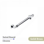 AQUAPERLA CH0109.SA ROUND WALL MOUNTED SHOWER ARM CHROME - Urban Designs Bathroom and Kitchen