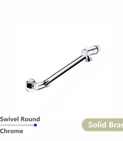 AQUAPERLA CH0109.SA ROUND WALL MOUNTED SHOWER ARM CHROME - Urban Designs Bathroom and Kitchen