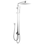 AQUAPERLA CH2125.SH.N+CH0002.SH+CH-S8.HHS SQUARE SHOWER STATION TOP/BOTTOM WATER INLET CHROME - Urban Designs Bathroom and Kitchen