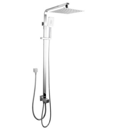 AQUAPERLA CH2125.SH.N+CH0002.SH+CH-S8.HHS SQUARE SHOWER STATION TOP/BOTTOM WATER INLET CHROME - Urban Designs Bathroom and Kitchen