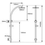 AQUAPERLA CH2128.SH.N+CH0007.SH+CH-R11.HHS ROUND 10" SHOWER STATION TOP WATER INLET CHROME - Urban Designs Bathroom and Kitchen