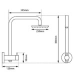 AQUAPERLA CH2138.SH.N+CH0007.SH+CH-R11.HHS ROUND SHOWER STATION TOP WATER INLET CHROME - Urban Designs Bathroom and Kitchen