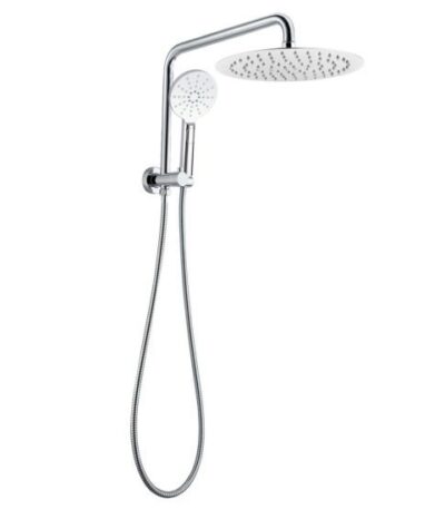 AQUAPERLA CH2138.SH.N+CH0007.SH+CH-R11.HHS ROUND SHOWER STATION TOP WATER INLET CHROME - Urban Designs Bathroom and Kitchen