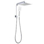 AQUAPERLA CH2140.SH.N+CH0002.SH+CH-S8.HHS SQUARE 10" SHOWER STATION TOP WATER INLET CHROME - Urban Designs Bathroom and Kitchen