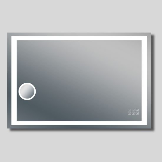 AQUAPERLA LM-ART-1280 ART BLUETOOTH LED MIRROR WITH MAGNIFIER 1200X800MM - Urban Designs Bathroom and Kitchen