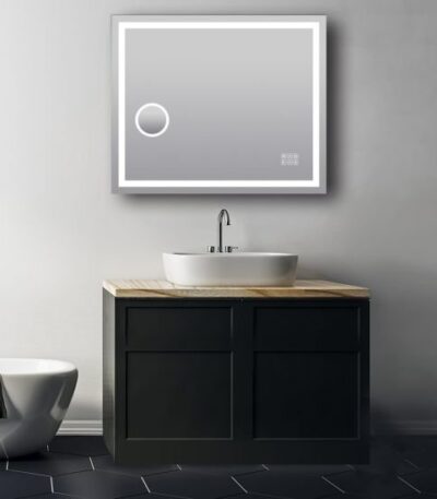 AQUAPERLA LM-ART-9075 ART BLUETOOTH LED MIRROR WITH MAGNIFIER 900X750MM - Urban Designs Bathroom and Kitchen