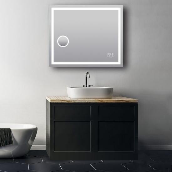 AQUAPERLA LM-ART-9075 ART BLUETOOTH LED MIRROR WITH MAGNIFIER 900X750MM - Urban Designs Bathroom and Kitchen