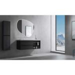 AQUAPERLA LM-ASY-2 ASYMMETRICAL 3 COLOR LIGHTING LED MIRROR 1000X844MM WITH TOUCH SENSOR SWITCH - Urban Designs Bathroom and Kitchen