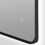 AQUAPERLA LM-BK-LDE81 810x610MM RECTANGLE ALUMINUM FRAMED CURVED RIM LED MIRROR 3 COLOR LIGHTING TOUCH SENSOR SWITCH WALL MOUNTED VERTICAL OR HORIZONTAL BLACK - Urban Designs...