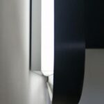 AQUAPERLA LM-BK-LDE81 810x610MM RECTANGLE ALUMINUM FRAMED CURVED RIM LED MIRROR 3 COLOR LIGHTING TOUCH SENSOR SWITCH WALL MOUNTED VERTICAL OR HORIZONTAL BLACK - Urban Designs...