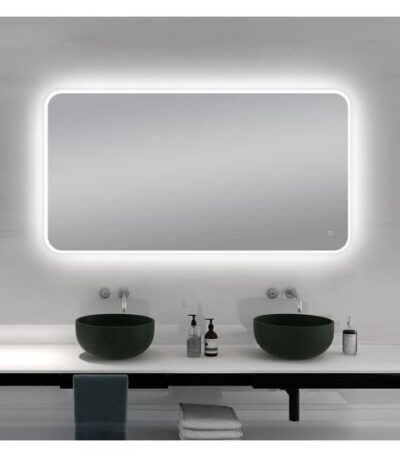 AQUAPERLA LM-LDE1580 CURVED RIM RECTANGLE BACKLIT LED MIRROR 1500x800MM - Urban Designs Bathroom and Kitchen