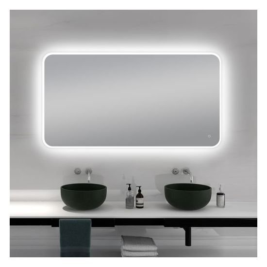 AQUAPERLA LM-LDE1580 CURVED RIM RECTANGLE BACKLIT LED MIRROR 1500x800MM - Urban Designs Bathroom and Kitchen