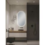 AQUAPERLA LM-LDO-BR OVAL 3 COLOR LIGHTING LED MIRROR 450X900MM WITH TOUCH SENSOR SWITCH - Urban Designs Bathroom and Kitchen