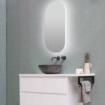 AQUAPERLA LM-LDO6090 OVAL ACRYLIC LED MIRROR 600x900MM 3 COLOR LIGHTING TOUCH SENSOR SWITCH DEFOGGER PAD WALL MOUNTED - Urban Designs Bathroom and Kitchen