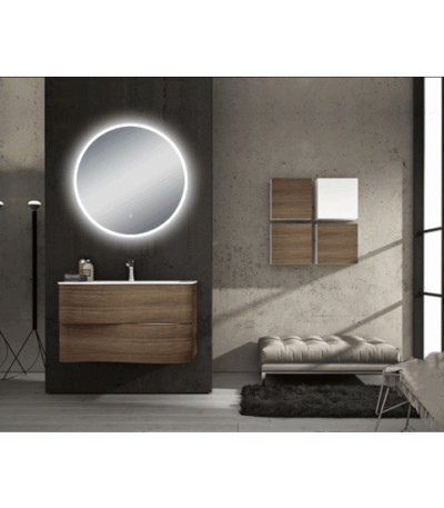 AQUAPERLA LM-LDR6060 ROUND LED MIRROR 600MM 3 COLOR LIGHTING TOUCH SENSOR SWITCH DEFOGGER PAD WALL MOUNTED ACRYLIC MIRROR - Urban Designs Bathroom and Kitchen