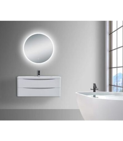 AQUAPERLA LM-LDR7575 ROUND LED MIRROR 750MM 3 COLOR LIGHTING TOUCH SENSOR SWITCH DEFOGGER PAD WALL MOUNTED ACRYLIC MIRROR - Urban Designs Bathroom and Kitchen