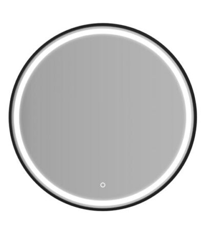 AQUAPERLA LM-LUNA 75 ROUND FRAMED LED MIRROR 750X750MM MATTE BLACK - Urban Designs Bathroom and Kitchen