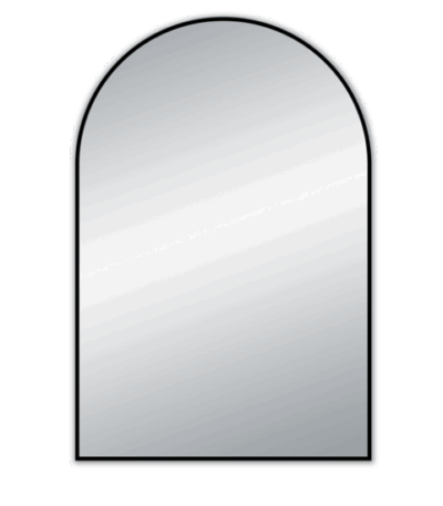 AQUAPERLA LM-MBK-A6090 ARCH FRAMED MIRROR 600X900MM MATTE BLACK - Urban Designs Bathroom and Kitchen