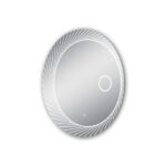 AQUAPERLA LM-OYST-08 ROUND LED MIRROR 800MM 3 COLOR LIGHTING WITH DEMO LIGHT FUNCTION TOUCH SENSOR SWITCH DEFOGGER PAD WALL MOUNTED - Urban Designs Bathroom and Kitchen