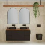 AQUAPERLA LM-UNI-GM ARCH 3 COLOR LIGHTING FRAMED LED MIRROR 600X900MM GUN METAL GREY - Urban Designs Bathroom and Kitchen