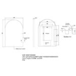 AQUAPERLA LM-UNI-GM ARCH 3 COLOR LIGHTING FRAMED LED MIRROR 600X900MM GUN METAL GREY - Urban Designs Bathroom and Kitchen