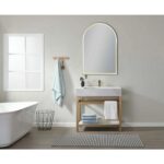 AQUAPERLA LM-UNI-MBG ARCH 3 COLOR LIGHTING FRAMED LED MIRROR 600X900MM BRUSHED GOLD - Urban Designs Bathroom and Kitchen