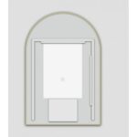 AQUAPERLA LM-UNI-MBG ARCH 3 COLOR LIGHTING FRAMED LED MIRROR 600X900MM BRUSHED GOLD - Urban Designs Bathroom and Kitchen