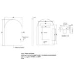AQUAPERLA LM-UNI-MBG ARCH 3 COLOR LIGHTING FRAMED LED MIRROR 600X900MM BRUSHED GOLD - Urban Designs Bathroom and Kitchen