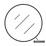 AQUAPERLA MR-600BR 600x600x40MM ROUND ALUMINUM FRAMED BATHROOM WALL MIRROR WITH BRACKETS BLACK - Urban Designs Bathroom and Kitchen