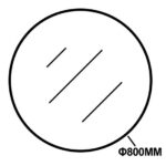 AQUAPERLA MR-800BR 800x800x40MM ROUND ALUMINUM FRAMED BATHROOM WALL MIRROR WITH BRACKETS BLACK - Urban Designs Bathroom and Kitchen