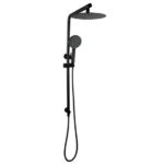 AQUAPERLA OX2128-A.SH.N+OX0007.SH+OX-R11.HHS ROUND 10" SHOWER STATION TOP WATER INLET BLACK - Urban Designs Bathroom and Kitchen