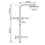 AQUAPERLA OX2130.SH.N+OX0002.SH+OX-S8.HHS SQUARE 10" SHOWER STATION TOP WATER INLET BLACK - Urban Designs Bathroom and Kitchen
