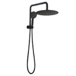 AQUAPERLA OX2138.SH.N+OX0007.SH+OX-R11.HHS ROUND 10" SHOWER STATION TOP WATER INLET BLACK - Urban Designs Bathroom and Kitchen