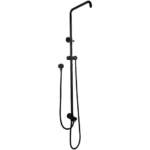 AQUAPERLA OX2152.SH.N ROUND SHOWER RAIL TOP/BOTTOM WATER INLET BLACK - Urban Designs Bathroom and Kitchen