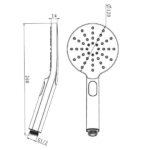 AQUAPERLA R11.HHS ROUND ABS 3 FUNCTIONS HANDHELD SHOWER CHROME AND COLOURED - Urban Designs Bathroom and Kitchen