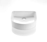 Arch Above Counter Ceramic Basin Ultra Slim - Fluted - Matt White - 415x365x120mm | CA4135AR-MW