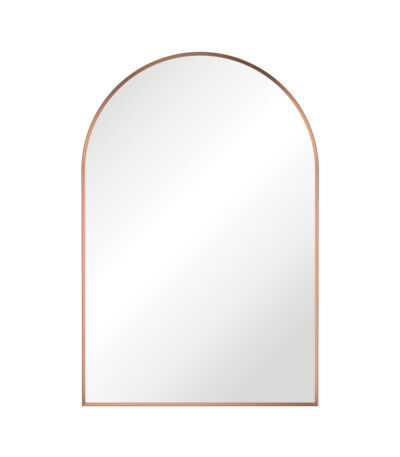 Arch Brushed Copper Framed Mirror
