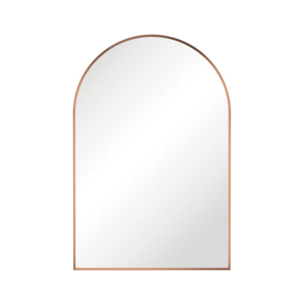 Arch Brushed Copper Framed Mirror