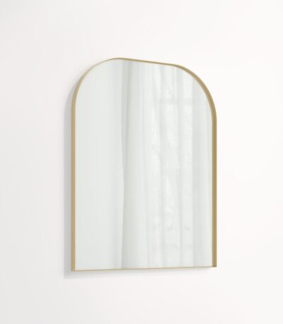 Arch Wall Mirror 600 x 750mm - Brushed Brass
