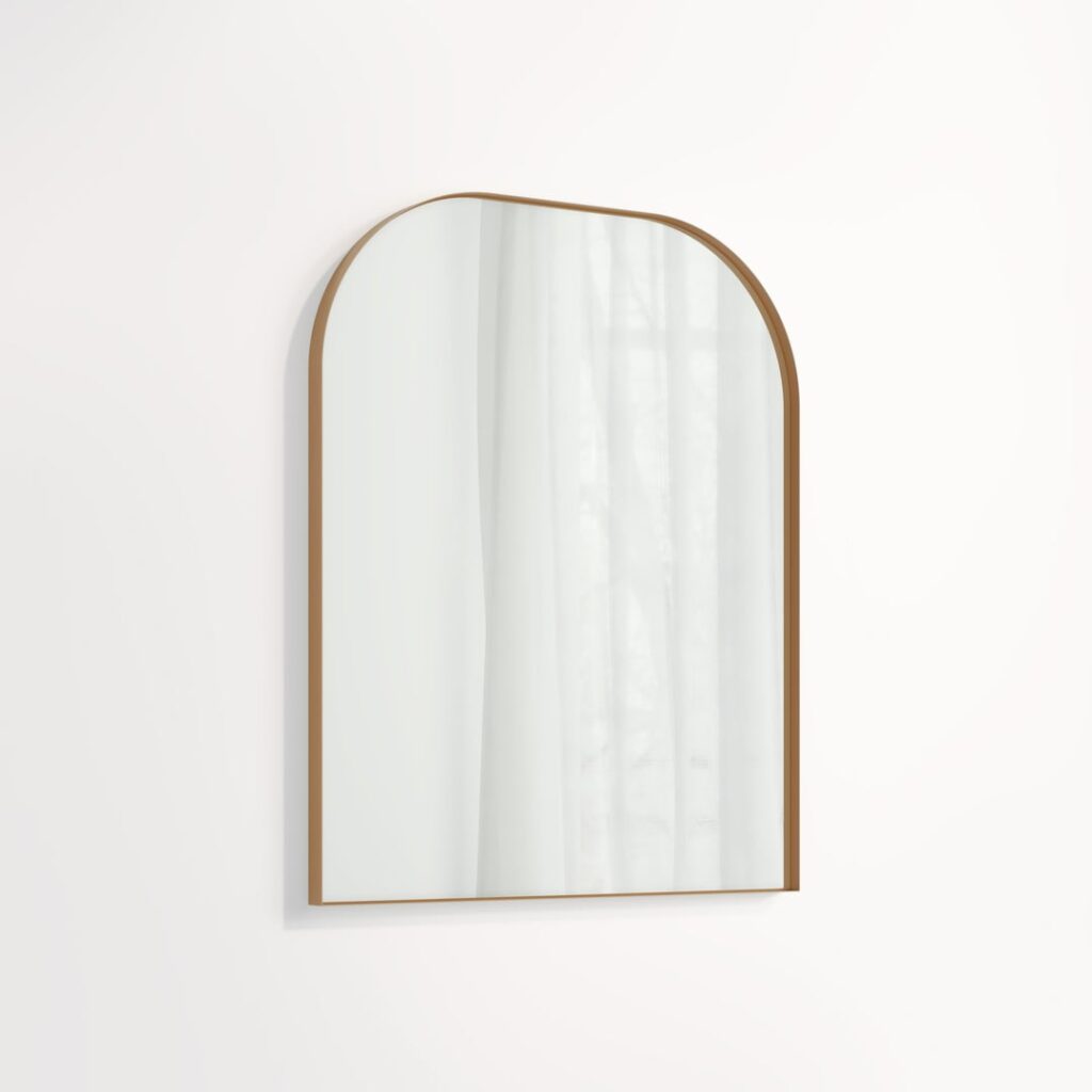 Arch Wall Mirror 600 x 750mm - Brushed Copper