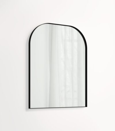 Arch Wall Mirror 600 x 750mm - Matte Black