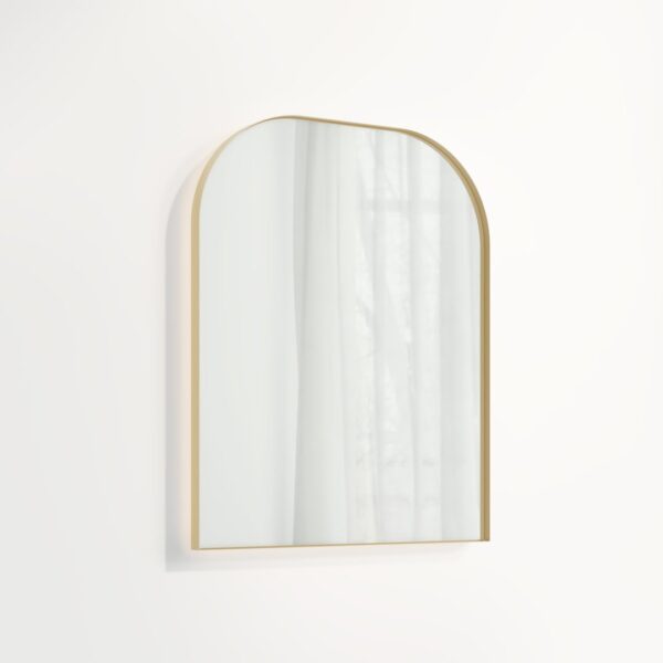 Arch Wall Mirror LED 600 x 750mm - Brushed Brass