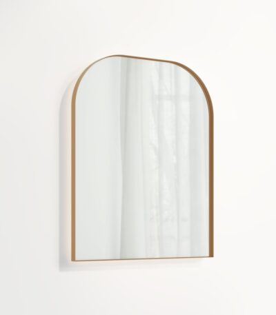 Arch Wall Mirror LED 600 x 750mm - Brushed Copper