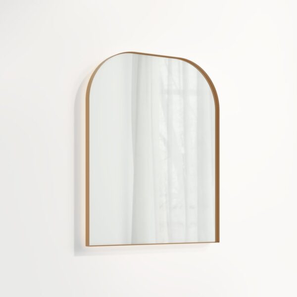 Arch Wall Mirror LED 600 x 750mm - Brushed Copper