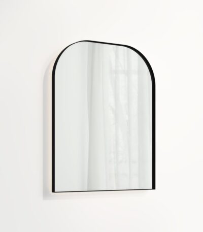 Arch Wall Mirror LED 600 x 750mm - Matte Black